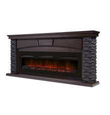 Портал Firelight Porto Long камень черный, шпон венге Портал Firelight Porto Long камень черный, шпон венге