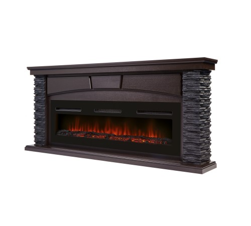 Портал Firelight Porto Long камень черный, шпон венге Портал Firelight Porto Long камень черный, шпон венге