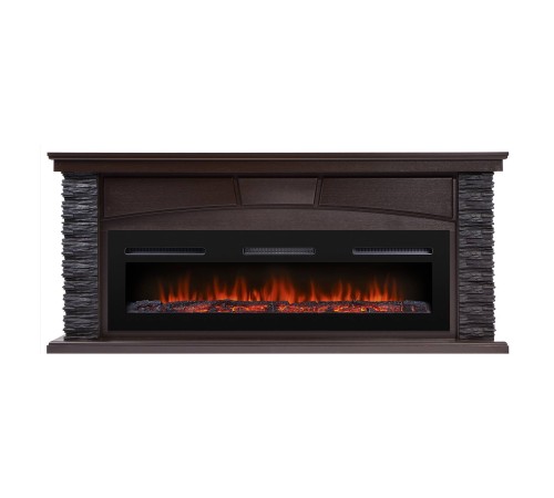 Портал Firelight Porto Long камень черный, шпон венге Портал Firelight Porto Long камень черный, шпон венге