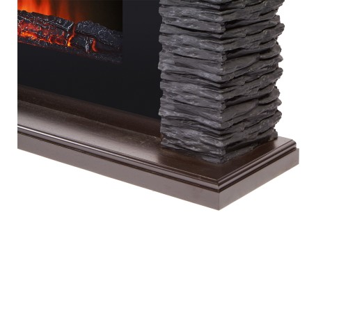 Портал Firelight Porto Long камень черный, шпон венге Портал Firelight Porto Long камень черный, шпон венге