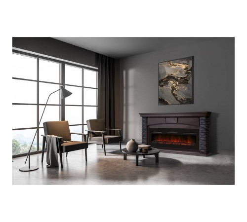 Портал Firelight Porto Long камень черный, шпон венге Портал Firelight Porto Long камень черный, шпон венге