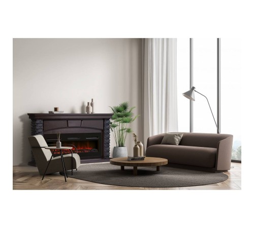 Портал Firelight Porto Long камень черный, шпон венге Портал Firelight Porto Long камень черный, шпон венге