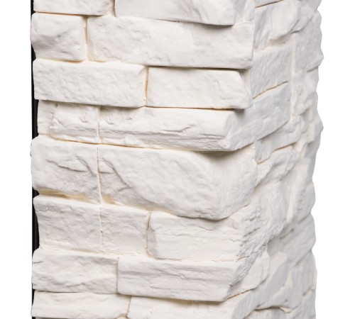 Портал Firelight Michigan 60, камень молочный, шпон темный дуб Портал Firelight Michigan 60, камень молочный, шпон темный дуб