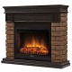 Каминокомплект Firelight: Очаг EFP/P-2720RLS, портал Bricks Wood 25 камень темный, шпон венге