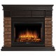 Каминокомплект Firelight: Очаг EFP/P-2720RLS, портал Bricks Wood 25 камень темный, шпон венге