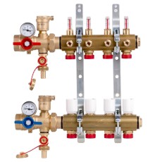 Комплект коллекторного узла Giacomini с расходомерами 1" x 18 /4, R553FK104 Комплект коллекторного узла Giacomini с расходомерами 1" x 18 /4, R553FK104