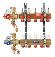 Комплект коллекторного узла Giacomini с расходомерами 1" x 18 /8, R553FK108