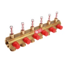 Коллектор Giacomini с отсечными клапанами и расходомерами 1" x 3/4"E /5, R553MY045 Коллектор Giacomini с отсечными клапанами и расходомерами 1" x 3/4"E /5, R553MY045