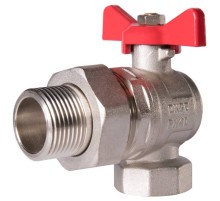 Кран шаровый угловой Royal Thermo OPTIMAL 1" НГ, бабочка Кран шаровый угловой Royal Thermo OPTIMAL 1" НГ, бабочка