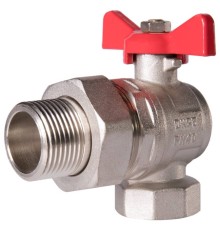 Кран шаровый угловой Royal Thermo OPTIMAL 1" НГ, бабочка Кран шаровый угловой Royal Thermo OPTIMAL 1" НГ, бабочка