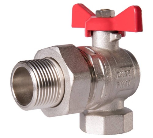 Кран шаровый угловой Royal Thermo OPTIMAL 1" НГ, бабочка Кран шаровый угловой Royal Thermo OPTIMAL 1" НГ, бабочка