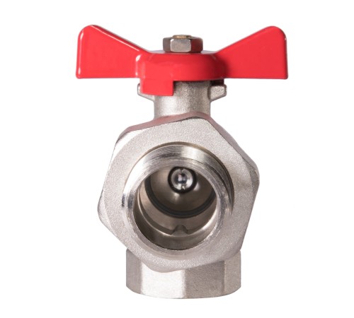 Кран шаровый угловой Royal Thermo OPTIMAL 1" НГ, бабочка Кран шаровый угловой Royal Thermo OPTIMAL 1" НГ, бабочка