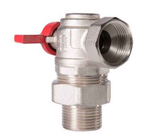 Кран шаровый угловой Royal Thermo OPTIMAL 1" НГ, бабочка Кран шаровый угловой Royal Thermo OPTIMAL 1" НГ, бабочка