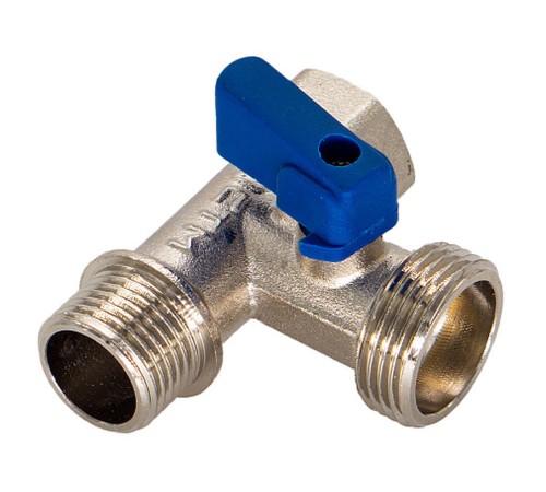 Кран шар. д/быт. прибор. 1/2"х3/4"х1/2" г/ш/ш флажок, никел. CTM CA3N1234 Кран шар. д/быт. прибор. 1/2"х3/4"х1/2" г/ш/ш флажок, никел. CTM CA3N1234