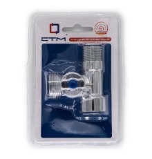 Кран CTM шар. д/быт. прибор. 1/2"х3/4"х1/2" г/ш/ш бабочка, хром CA3H1234 Кран CTM шар. д/быт. прибор. 1/2"х3/4"х1/2" г/ш/ш бабочка, хром CA3H1234