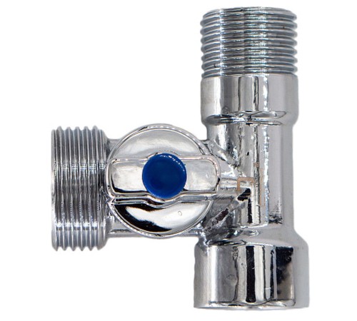 Кран CTM шар. д/быт. прибор. 1/2"х3/4"х1/2" г/ш/ш бабочка, хром CA3H1234