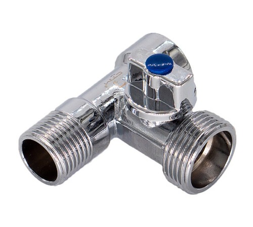 Кран CTM шар. д/быт. прибор. 1/2"х3/4"х1/2" г/ш/ш бабочка, хром CA3H1234