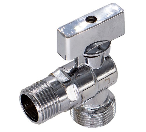 Кран шар. д/быт. прибор. угл. 1/2"х3/4" ш/ш с отражат. бабочка, удл. резьба, хром. CTM CAMR1234 Кран шар. д/быт. прибор. угл. 1/2"х3/4" ш/ш с отражат. бабочка, удл. резьба, хром. CTM CAMR1234