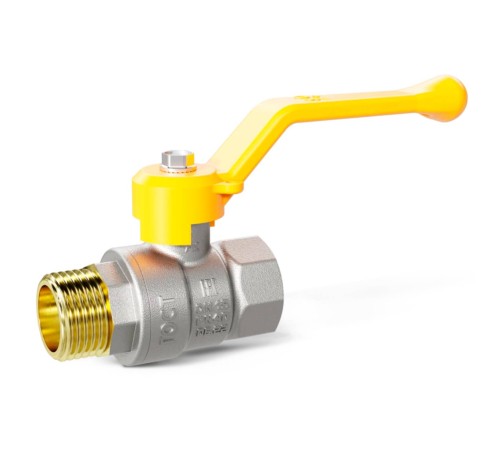 Кран шаровой латунный LD Pride 47.25.В-В.Р.GAS Ду 25 Ру 40 вн-вн, рычаг