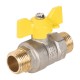 Кран шаровой латунный LD Pride 47.15.Н-Н.Б GAS (бабочка)