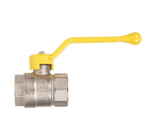 Кран шаровой латунный LD Pride 47.25.В-В.Р GAS Ду 25 Ру 40 вн-вн (рычаг)