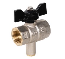 Кран шаровой латунный LD Pride 45.15.В-В.Т.Б Ду15 Ру40 для подключения термодатчика, вн-вн (бабочка)