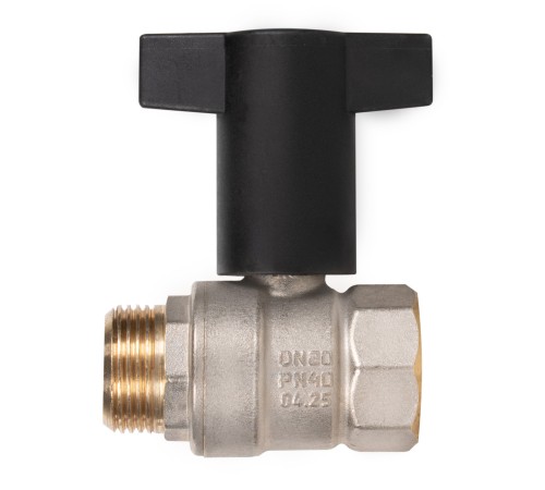 Кран шаровой латунный LD Pride 47.20.В-Н.ТР Ду20 Ру40, вн-нр, (Т-рукоятка), (red+blue)