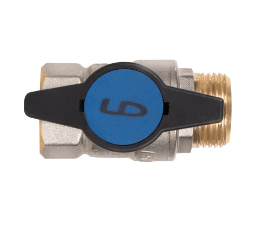 Кран шаровой латунный LD Pride 47.20.В-Н.ТР Ду20 Ру40, вн-нр, (Т-рукоятка), (red+blue)