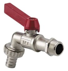 Кран шаровой поливочный с латунным штуцером 3/4", ALTSTREAM Кран шаровой поливочный с латунным штуцером 3/4", ALTSTREAM