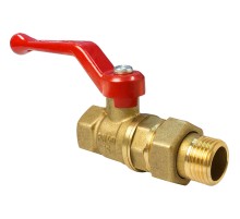 Кран шаровой VALFEX для воды 3/4" ВР/НР ручка-рычаг, американка, латунный 11Б27фт1М (40/10)