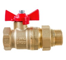 Кран шаровой VALFEX для воды 3/4" ВР/НР ручка-бабочка, латунный 11Б27фт1М (56/14) Кран шаровой VALFEX для воды 3/4" ВР/НР ручка-бабочка, латунный 11Б27фт1М (56/14)