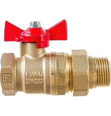 Кран шаровой VALFEX для воды 3/4" ВР/НР ручка-бабочка, латунный 11Б27фт1М (56/14)