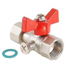 Кран шар. Valtec VT.807.N.0404 для подключения манометра ВР 1/2"х1/2"