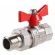 Кран шар. Valtec VT.227.N.04 BASE ВН 1/2" с американкой бабочка