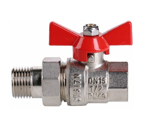 Кран шар. Valtec VT.227.N.04 BASE ВН 1/2" с американкой бабочка Кран шар. Valtec VT.227.N.04 BASE ВН 1/2" с американкой бабочка