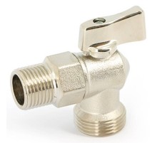 Кран Uni-Fitt Н 1/2"х3/4" для подключения стиральных/посудомоечных машин, никелированный