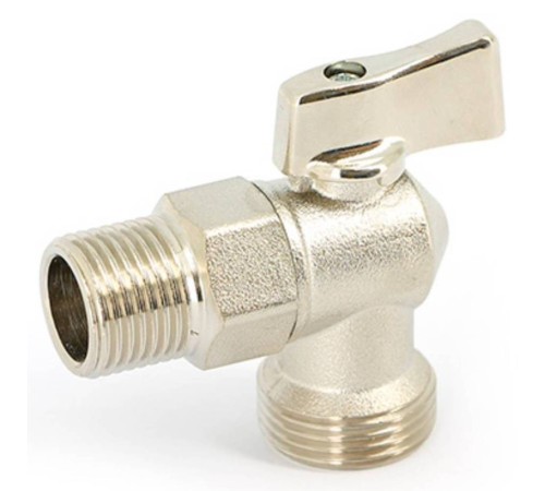 Кран Uni-Fitt Н 1/2"х3/4" для подключения стиральных/посудомоечных машин, никелированный Кран Uni-Fitt Н 1/2"х3/4" для подключения стиральных/посудомоечных машин, никелированный