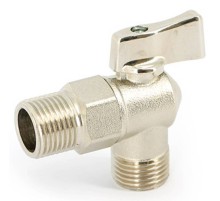 Кран Uni-Fitt Н 1/2" для подключения бачков/смесителей, никелированный Кран Uni-Fitt Н 1/2" для подключения бачков/смесителей, никелированный