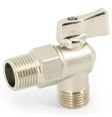 Кран Uni-Fitt Н 1/2" для подключения бачков/смесителей, никелированный Кран Uni-Fitt Н 1/2" для подключения бачков/смесителей, никелированный
