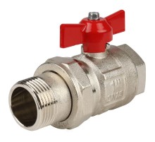 Кран ITAP шаровой с накидной гайкой полнопроходной (бабочка), 1", IDEAL 098