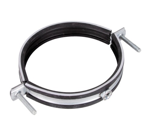 Хомут для воздуховода SHUFT с резиновым профилем 125 мм (гайка) Хомут для воздуховода SHUFT с резиновым профилем 125 мм (гайка)