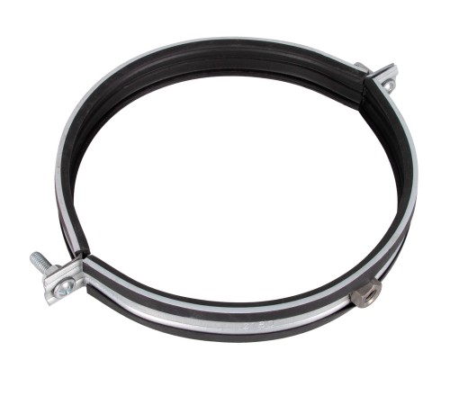 Хомут для воздуховода SHUFT с резиновым профилем 160мм (гайка) Хомут для воздуховода SHUFT с резиновым профилем 160мм (гайка)