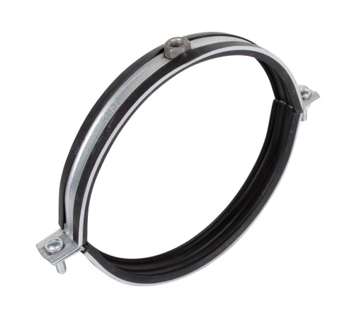 Хомут для воздуховода SHUFT с резиновым профилем 160мм (гайка) Хомут для воздуховода SHUFT с резиновым профилем 160мм (гайка)