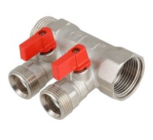 Коллектор VALTEC VTc.580.N.0502 с отсек. кранами НР 3/4"х1/2" 2 вых