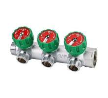 Коллектор регулирующий VARMEGA 3/4" 3 х 1/2" хромированный VM14603