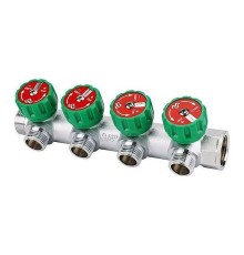 Коллектор регулирующий VARMEGA 3/4" 4 х 3/4"ЕК хромированный VM14614