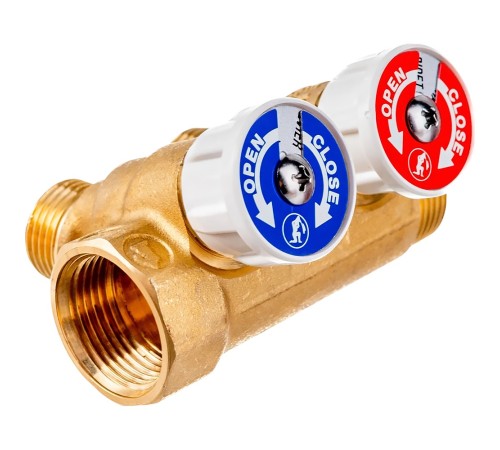 Коллектор сантехнический Giacomini с вентилями 3/4" x 1/2" /2, R585CY072 Коллектор сантехнический Giacomini с вентилями 3/4" x 1/2" /2, R585CY072