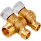 Коллектор сантехнический Giacomini с вентилями 3/4" x 1/2" /2, R585CY072