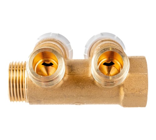 Коллектор сантехнический Giacomini с вентилями 3/4" x 1/2" /2, R585CY072 Коллектор сантехнический Giacomini с вентилями 3/4" x 1/2" /2, R585CY072