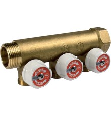 Коллектор сантехнический Giacomini с вентилями 3/4" x 1/2"E /3, R585CY063 Коллектор сантехнический Giacomini с вентилями 3/4" x 1/2"E /3, R585CY063